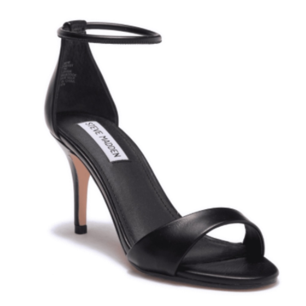 Steve Madden 'Skye' Black Ankle Strap Sandal